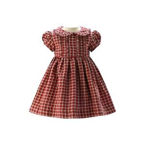 Rachel Riley Girls  Check Frill Front Dress & Bloomers Set, White